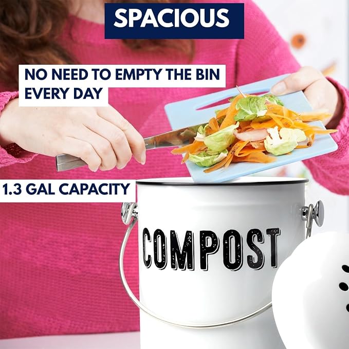 Granrosi Countertop Compost Bin Kitchen - Image 3