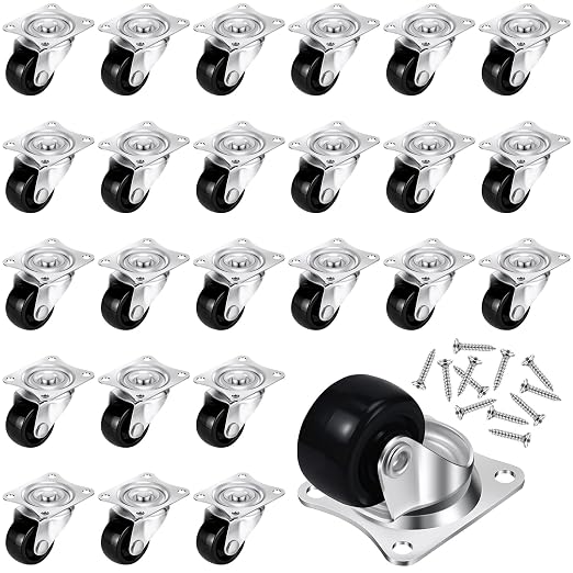 Maitys 24 Pcs 1" Swivel Profile Casters Wheels by Maitys