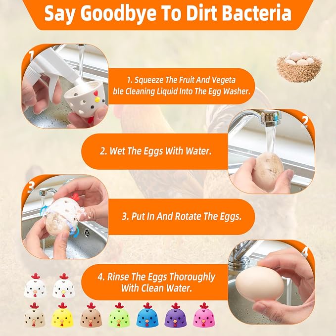 Egg Brush Cleaner, Egg Scrubber Tool - Image 4