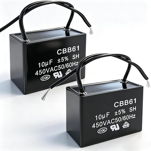 Twidec/2Pcs CBB61 Ceiling Fan Capacitor 450V AC 50/60Hz Run Capacitor 2-Wire by Twidec