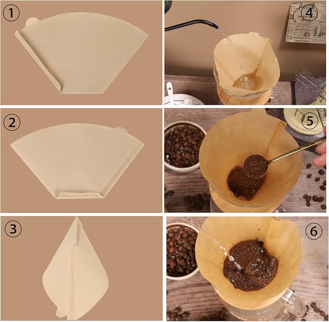 320 Count #4 Coffee Filters 8-12 Cup Disposable Coffee Filters 4 Cone Paper - Image 4
