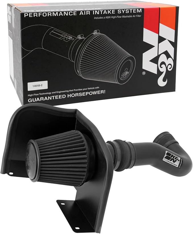 K&N Cold Air Intake System: Dry-Flow Air Filter, Increase Performance & Towing: by KNEngineeringInc