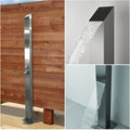 Outdoor Shower Toorak 316 Marine Grade Stainless Steel Panel-No Rust! Perfect for Swimming Pools, Backyards, Beach Houses, Resorts. Hot & Cold Water Connections, Wall Mounted or Freestanding Options