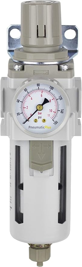 PneumaticPlus SAW400-N04BG Compressed Air Filter Regulator Piggyback Combo 1/2" - Image 2