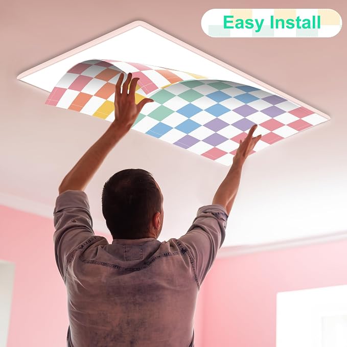 6Pcs Classroom Light Covers for Fluorescent Lights, Magnetic 2x4 FT Ceiling - Image 4