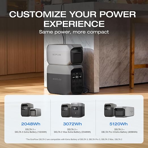 EF ECOFLOW DELTA 3 Portable Power Station, 1024Wh LiFePO4 Battery, Full Charge - Image 6