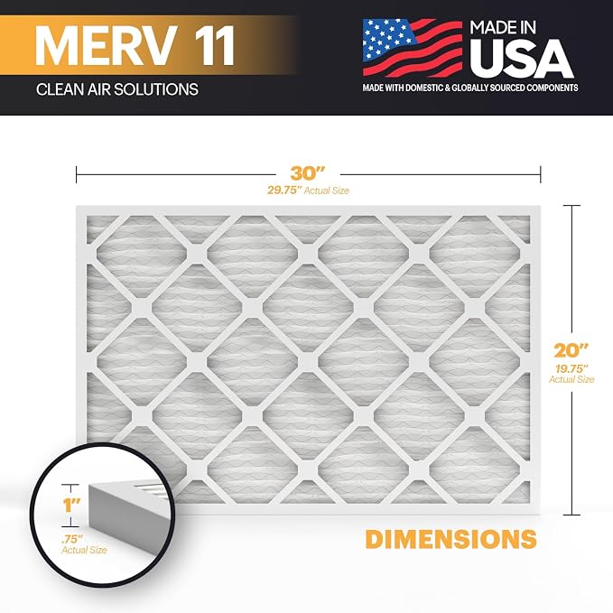 BNX TruFilter 20x30x1 Air Filter MERV 11 - Image 2