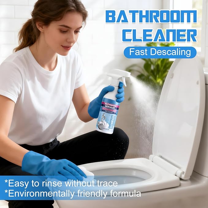 Bathroom Descaler Foam Cleaner, 2025 New Bathroom Descaler, Bathtub Cleaner,Stubborn Stains Cleaner,All Purpose Bathroom Cleaner Foam Spray for Home Kitchen(2pcs)