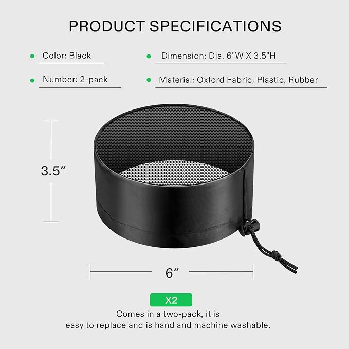 VIVOSUN 2-Pcs. Grow Tent Vent Cover - Image 7