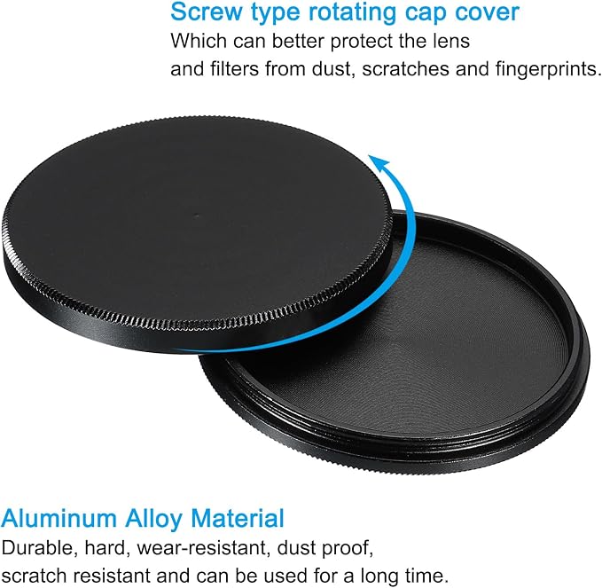 PATIKIL 43mm Lens Cap, Camera Lens Cap Cover Universal Front Metal Lens Filter - Image 4