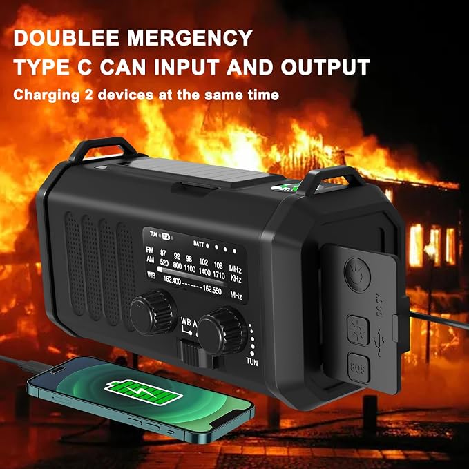 Gifts for Men Husband Dad Valentines Day, Emergency Hand Crank NOAA Weather - Image 7