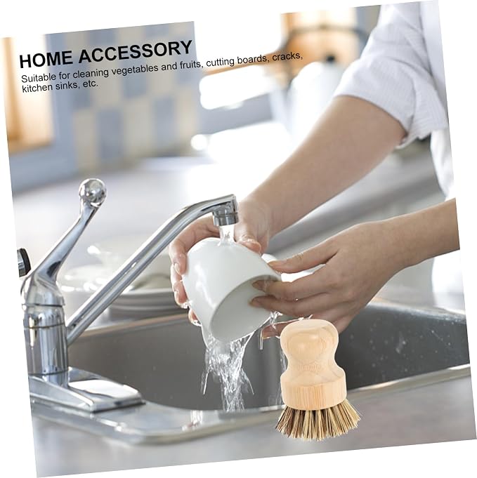 Dish Brush Handle Potato Scrubber Brush Sturdy Bristles - Image 5