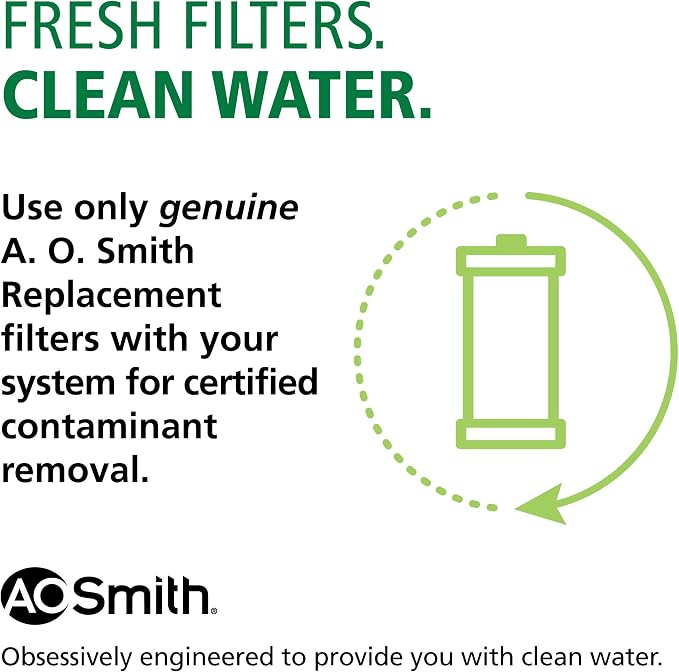 AO Smith 4.5"x10" 25 Micron Carbon Sediment Water Filter Replacement Cartridge - Image 3