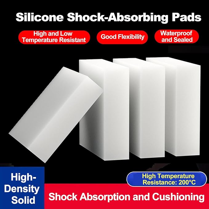 White Silicone Solid Pad 1Pieces Anti-Slip Flat Sealing Mats Block Size Length - Image 6