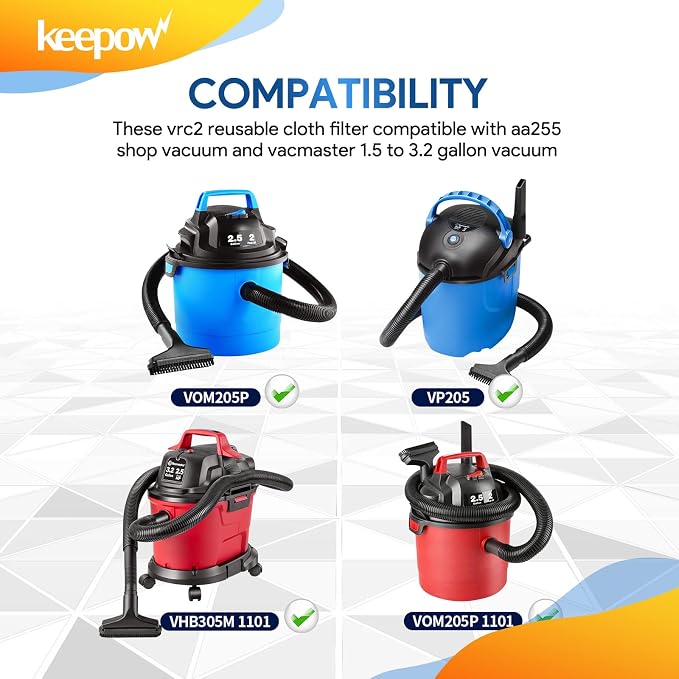 KEEPOW 1.5–3.2 Gallon Cloth Filter Compatible - Image 2