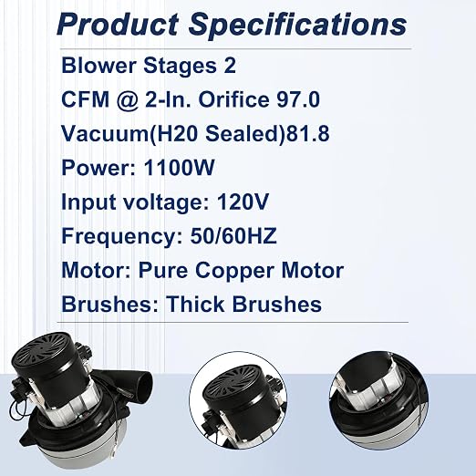 116392-00/116392-01 Vacuum Motor, Electric Vacuums Pump Blower Motor - Image 4