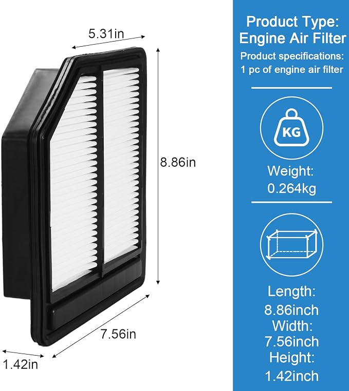 Engine Air Filter for Honda Civic 1.8L 2006-2011 | Direct Replacement for Part - Image 6