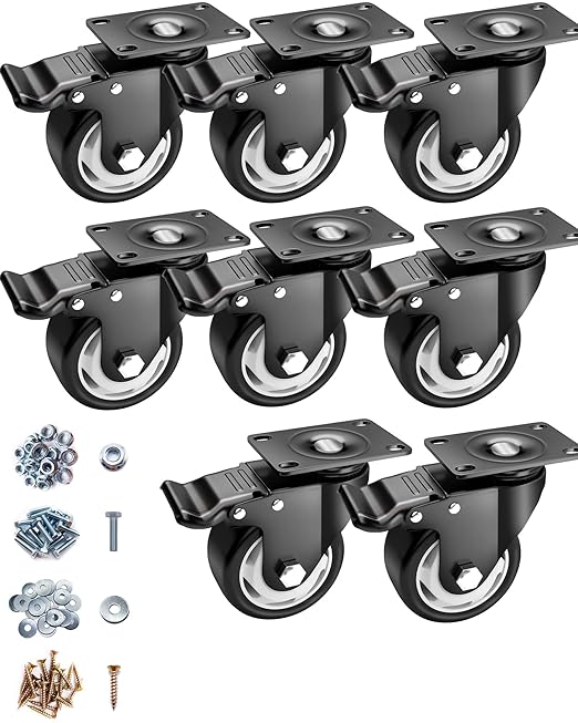 Casters, Top Plate Swivel Wheels, Locking Casters by ATrustedCasterWheelsBrand