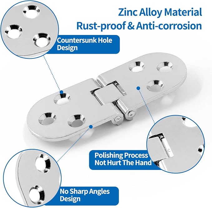 4Pcs Heavy Duty Folding Table Hinges - Image 3