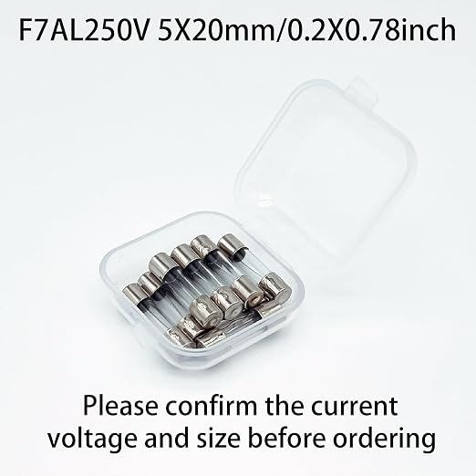 Fast Blow Fuse F7AL250V 5x20mm Pack of 10 Glass Fuse 7A 7Amp 250V Glass Fuses - Image 3