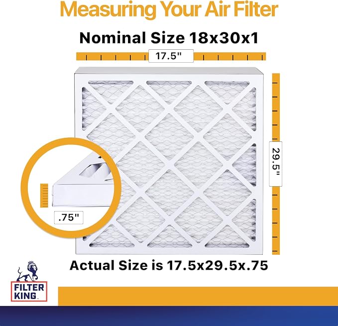 Filter King 18x30x1 Air Filter | 4-PACK | MERV 13 HVAC Pleated A/C Furnace - Image 2
