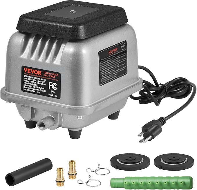 VEVOR Linear Air Pump, 90L/Min Air Flow Septic Aerator Pump, Aeration System by VEVOR