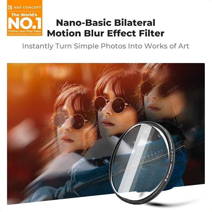 K&F CONCEPT 58mm Bilateral Blur Ghost Motion Filter Super Speed Effects - Image 2