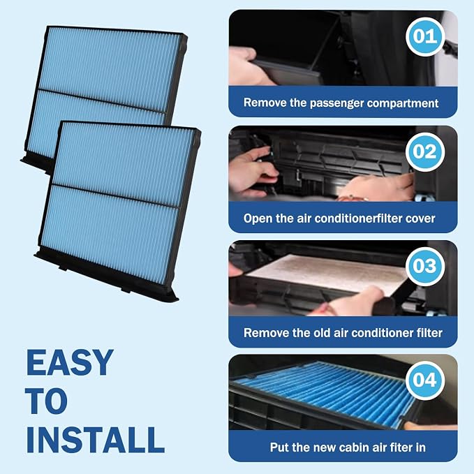 2PCS Cabin Air Filter Accessories Compatible - Image 6