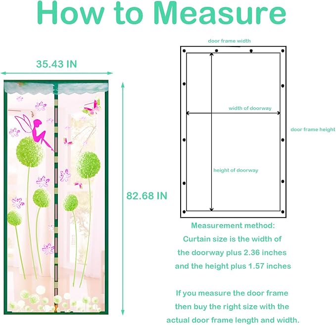 Door Mesh Screen with Magnet, Fly Hanging Temporary Magic Patio Heavy Duty - Image 2