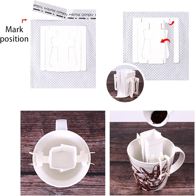 Pack of 50 Portable Hanging Ear Drip Coffee Bag, Single Serve Disposable Coffee - Image 6