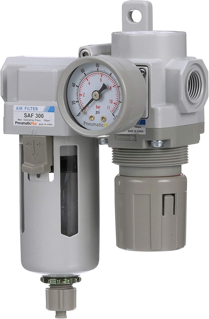 PneumaticPlus SAU320-N03G Compressed Air Filter Regulator Combo 3/8" NPT - Image 3