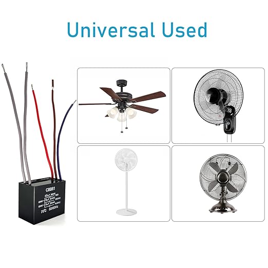 YukiHalu Ceiling Fan Capacitor CBB61 4.5uf + 6uf + 5uf 5 Wire 250V Compatible - Image 7