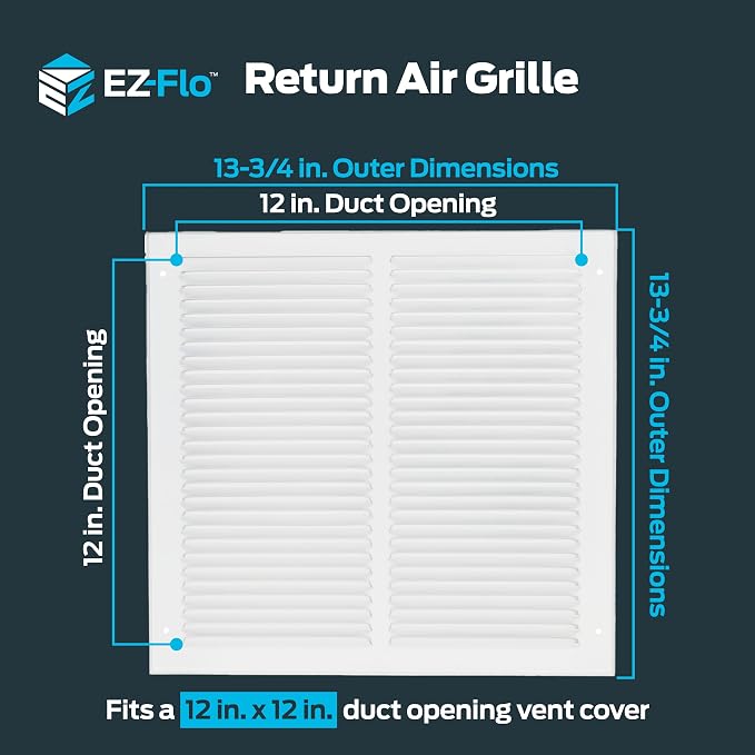 EZ-FLO 12 x 12 Inch Return Air Vent Cover - Image 2