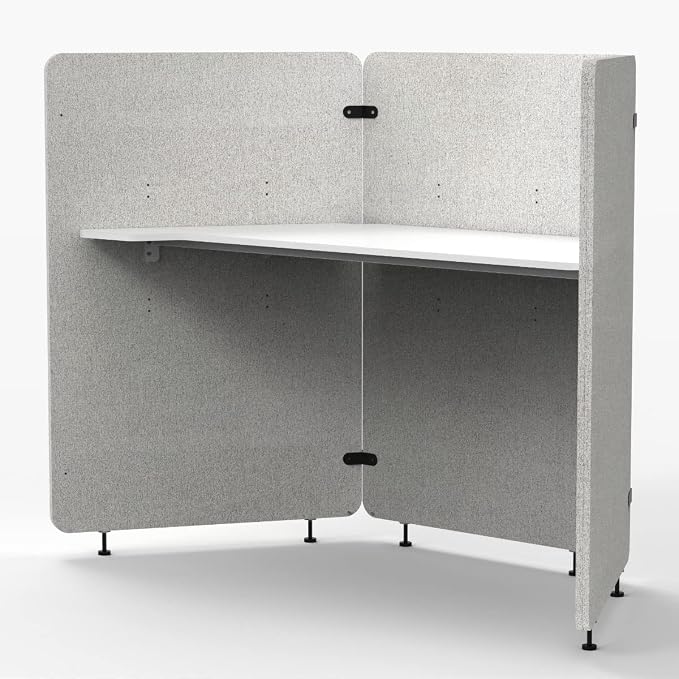 Stand Up Desk Store Noise Reducing Recycled 3 Panel PET Workpod - Image 2