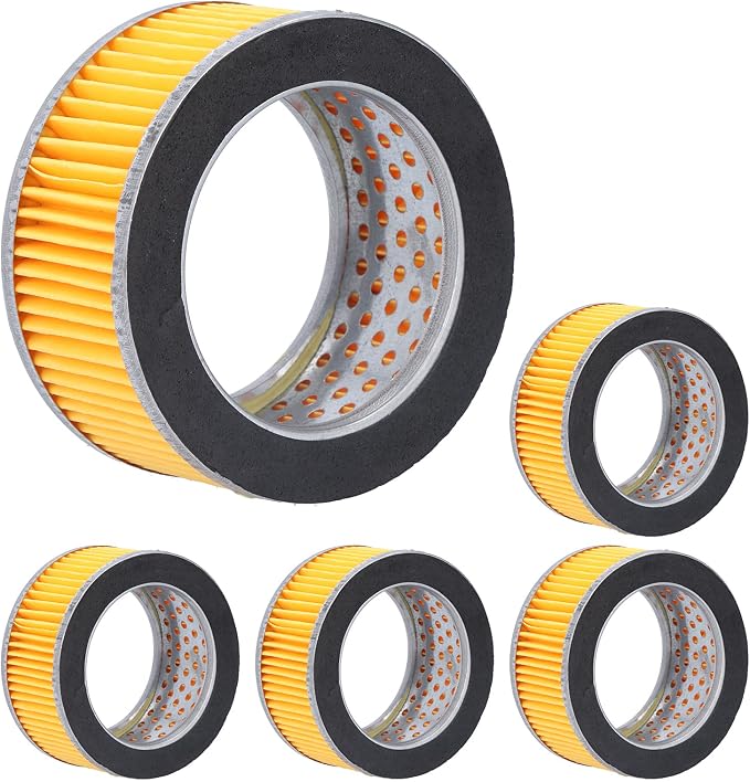 Eujgoov 5Pcs Air Compressor Intake Paper Filter Elements, 4.2x3x2in Piston Type - Image 5