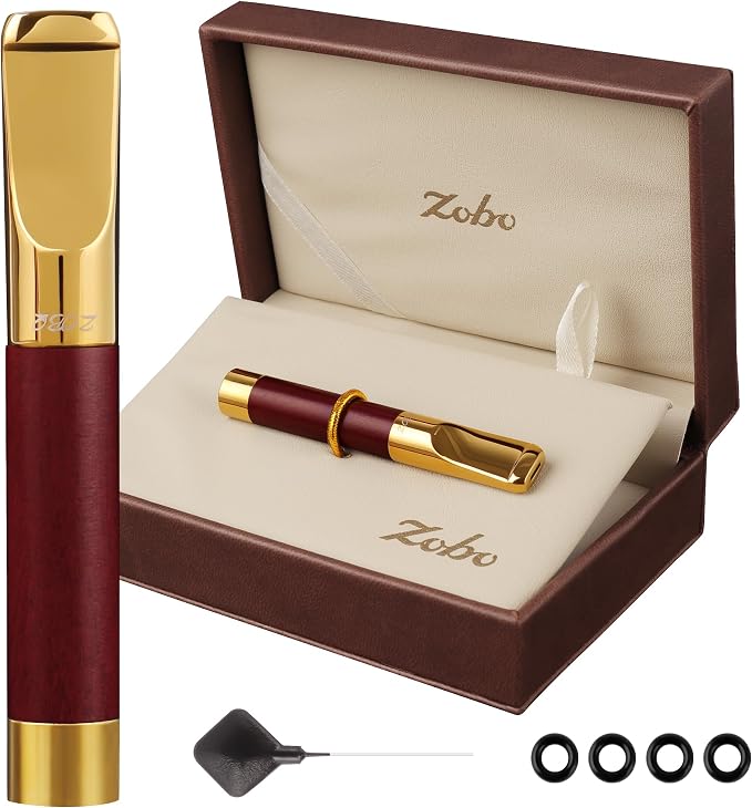 Reusable Washable Cigarette Filter Tips Mouthpiece Handcrafted Solid Wood Metal by ZOBQ