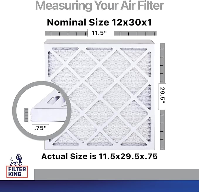Filter King 12x30x1 Air Filter | 4-PACK | Carbon MERV 8 HVAC Pleated A/C - Image 2