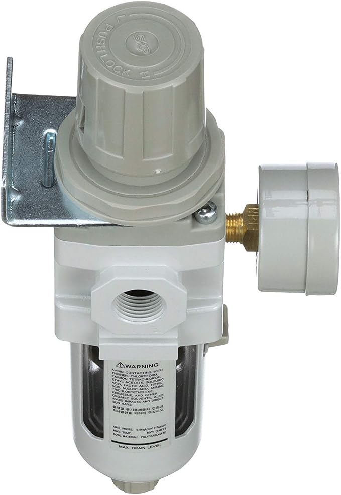 PneumaticPlus SAW300-N03BG Compressed Air Filter Regulator Piggyback Combo 3/8" - Image 9