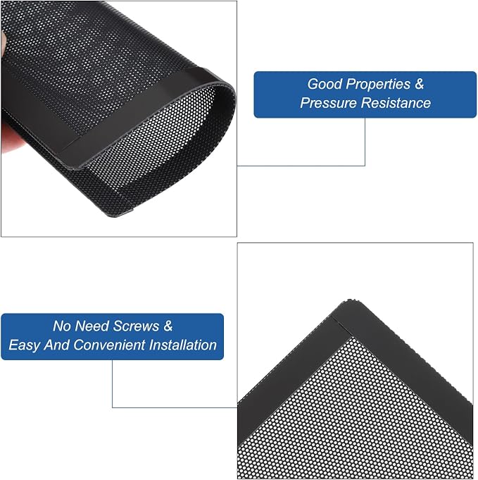 MECCANIXITY 3PCS PC Dust Filter, 150x150mm Magnetic Frame PVC Computer Case - Image 4