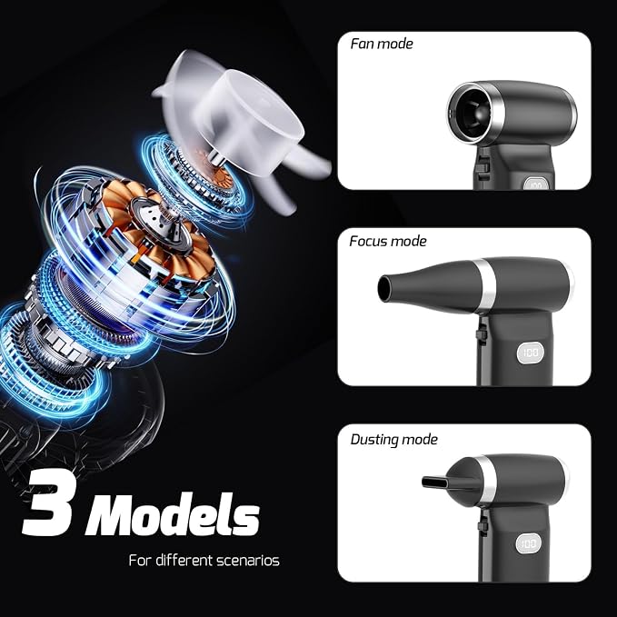 Compressed Air Duster, Electric Dust Blower, High-Speed Electric Air Duster - Image 2