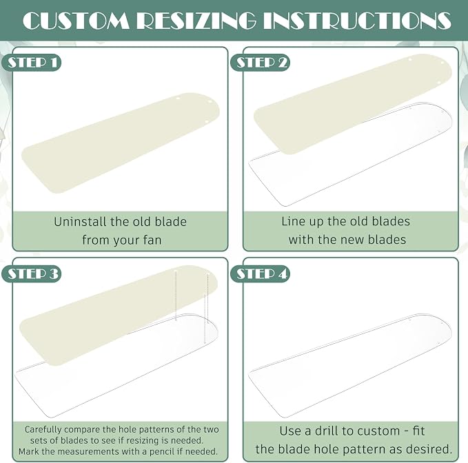 CroBlissful 10 Pcs 16-1/2'' Ceiling Fan Blades - Image 3