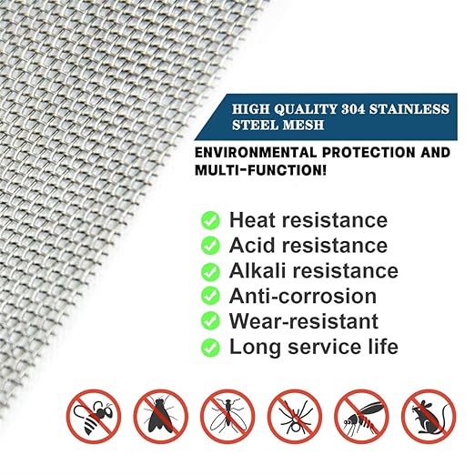 Wire Mesh Sheets Stainless Steel Woven Meshes Screen Filter Panels Vent Metal - Image 2