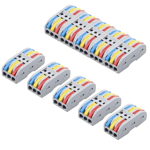 ALITOVE 3 Wire Splice Connectors 10pcs Quick Connect Wire Connectors Push-in by ALITOVE