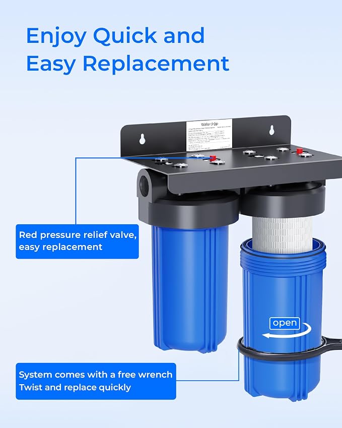 Waterdrop Whole House Water Filter, Sediment Filter Reduce Heavy Metals - Image 8