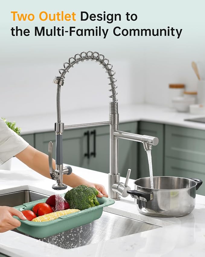 Fapully Commercial Pull Down Kitchen Sink Faucet - Image 3
