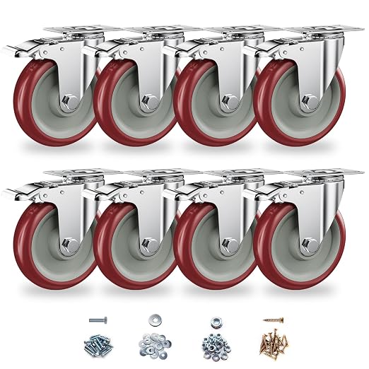 5" Heavy Duty Plate Casters by CLOATFET