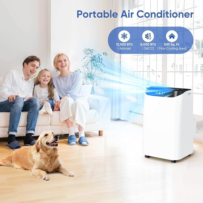 12000 BTU Portable Air Conditioners Cools Up to 500 Sq.Ft, Portable AC Unit - Image 2