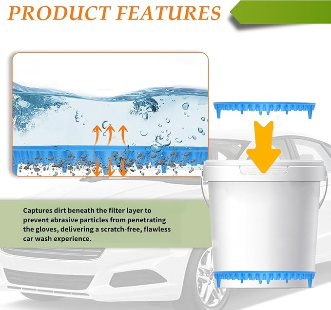 Car Wash Bucket, 10.28 Inch Diameter Car Wash Filter - Image 5