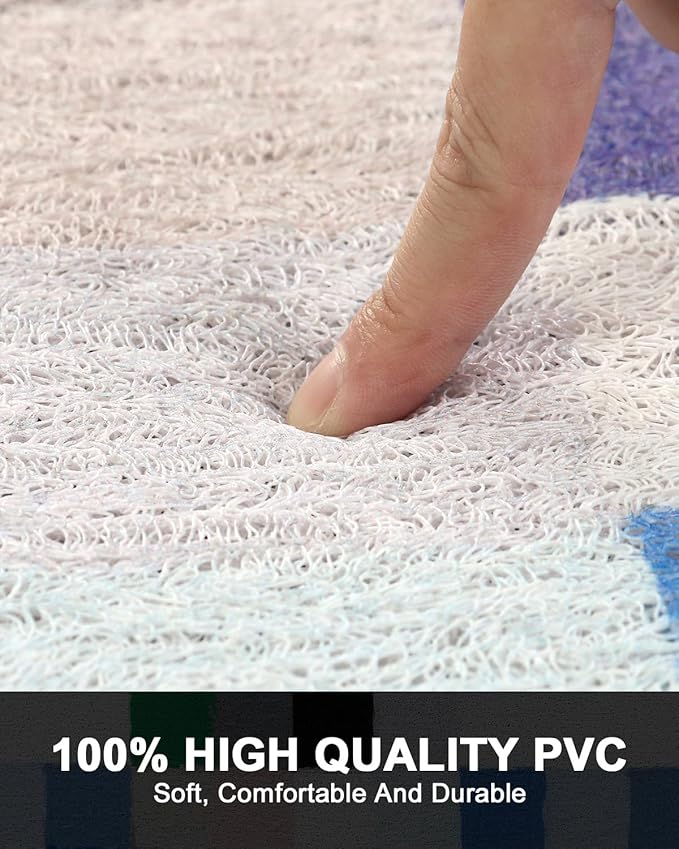 Shower Mat Non Slip - Quick Drying Anti Slip Shower Mats for Inside Shower, Soft PVC Loofah Foot Scrubber Mat, Extra Large Bath Mat for Shower, Tub, Bathroom, Floor, Kitchen, Home, Pool, Hotel