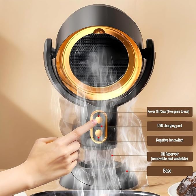 Smoke Fan for Indoor Smoking, High Fan Air Purifier and Odor Eliminator - Image 7